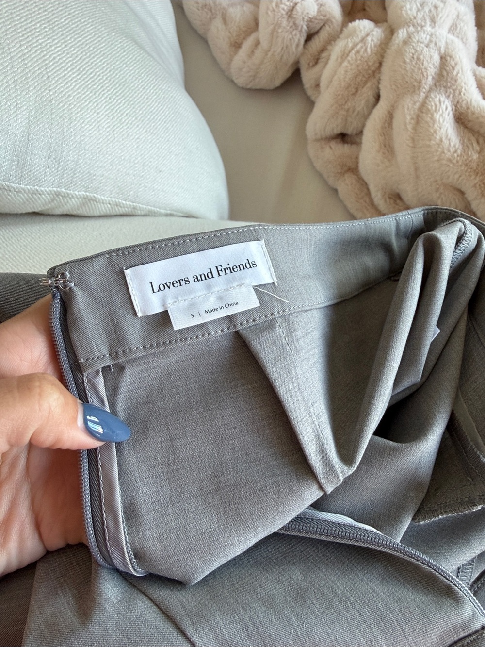 Women's High-Waist Long Pencil Skirt Set in Gray - Picture 7 of 7